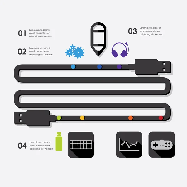 Teknik infographic — Stock vektor