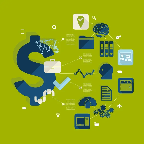 Infográfico plano de negócios —  Vetores de Stock