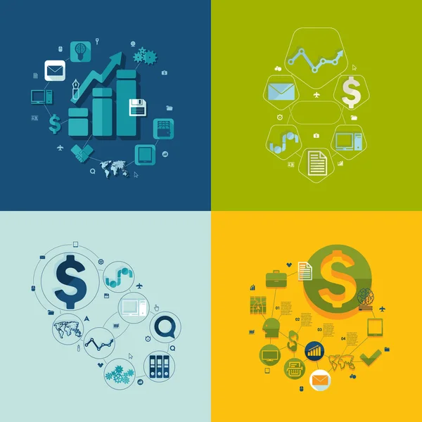 Infográfico plano de negócios — Vetor de Stock