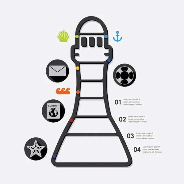 Infográfico de caminhões marítimos — Vetor de Stock