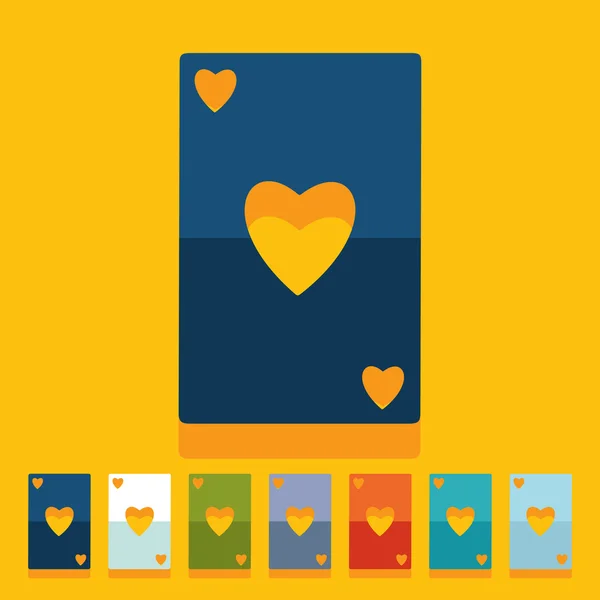 Flat design: playing card — Stock Vector
