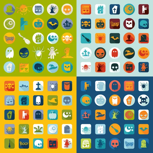 Iconos de Halloween — Vector de stock