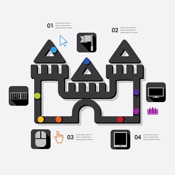 Spel infographic — Stockvector