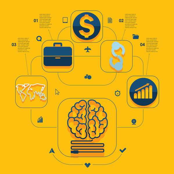 business flat infographic