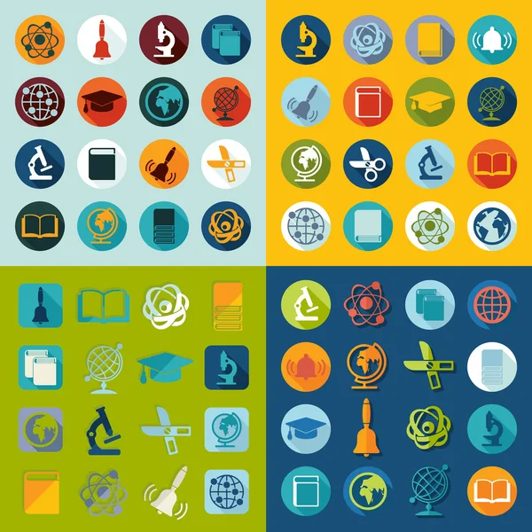 Eğitim düz simgeler kümesi