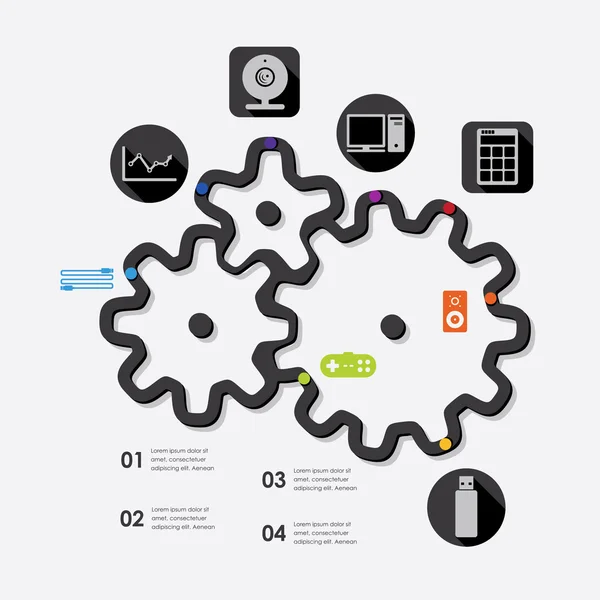 Infografía tecnológica — Archivo Imágenes Vectoriales