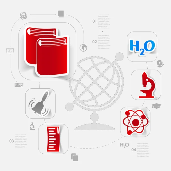 Edukacja naklejki infographic — Wektor stockowy