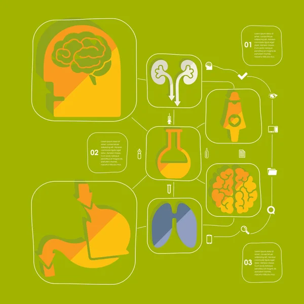 Infographie médicale plate — Image vectorielle