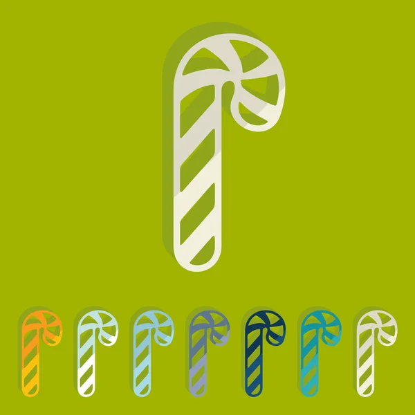 Flat design: candy cane — Stock Vector