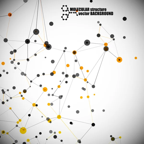 Hermosa estructura molecular — Vector de stock