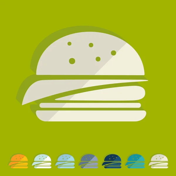 Diseño plano: hamburguesa — Vector de stock