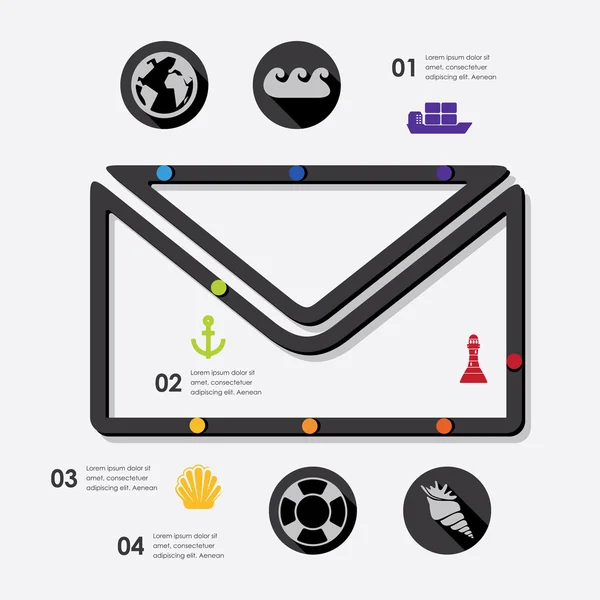 Infographie du camionnage maritime — Image vectorielle