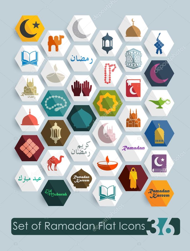 ramadan icon set
