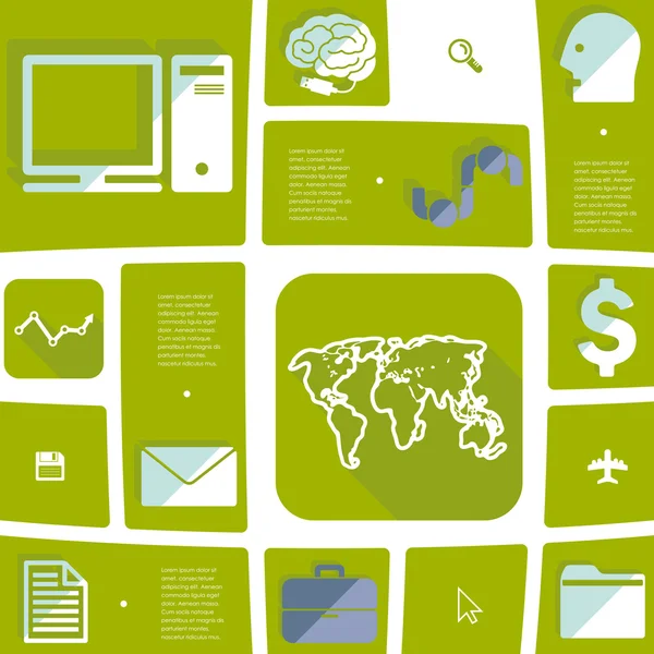 Infográfico de negócios planos — Vetor de Stock