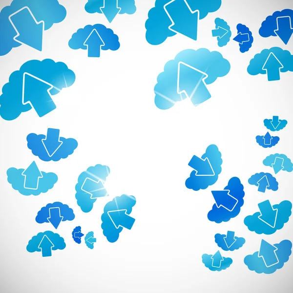 Symbole Cloud fond abstrait — Image vectorielle