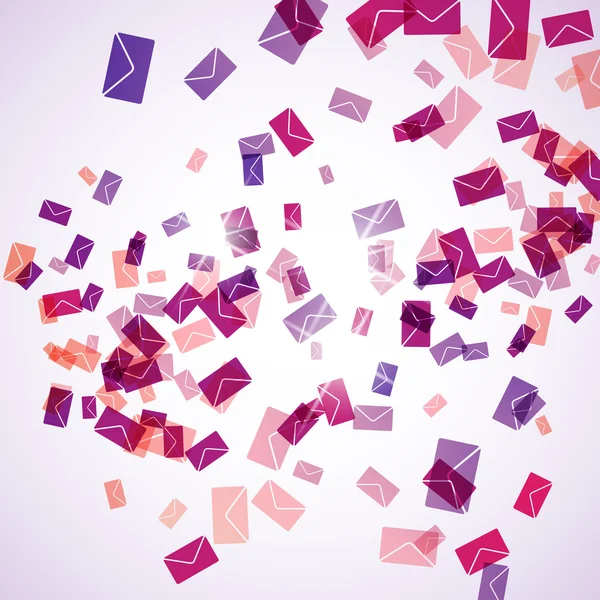 Enveloppe symbole fond abstrait — Image vectorielle