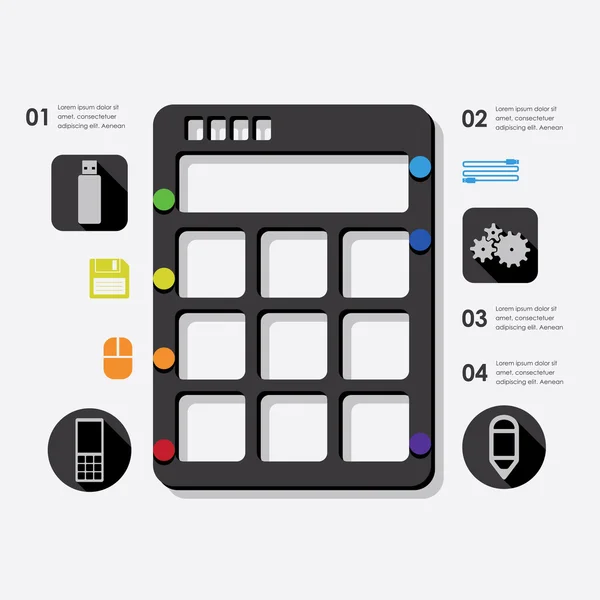 Infografía tecnológica — Vector de stock