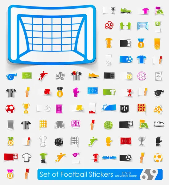 Football stickers — Stock Vector