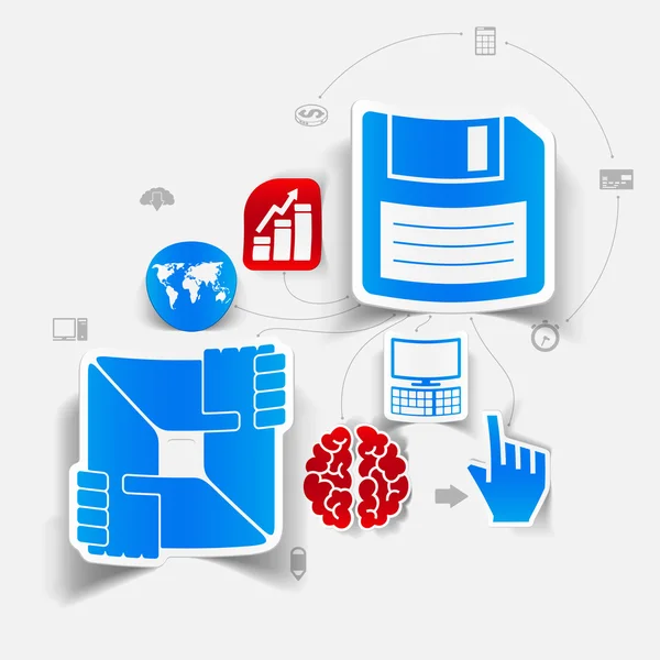 Pegatina de negocios — Vector de stock