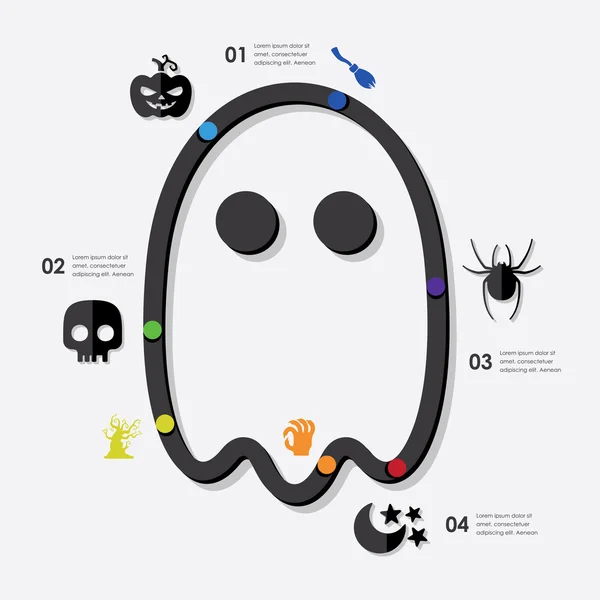 Halloween infographic — Stock Vector