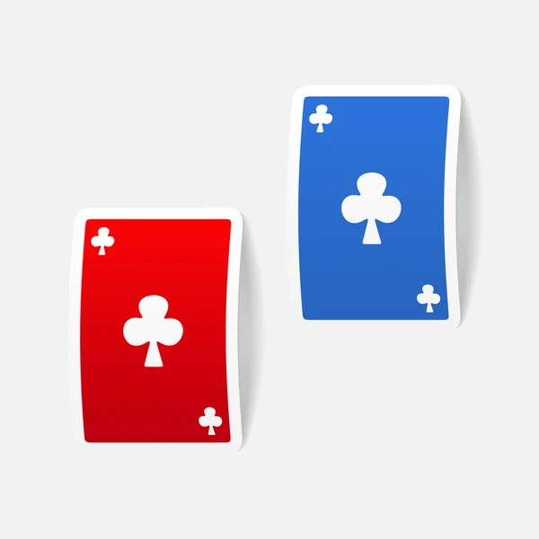 Jugando a las cartas — Vector de stock