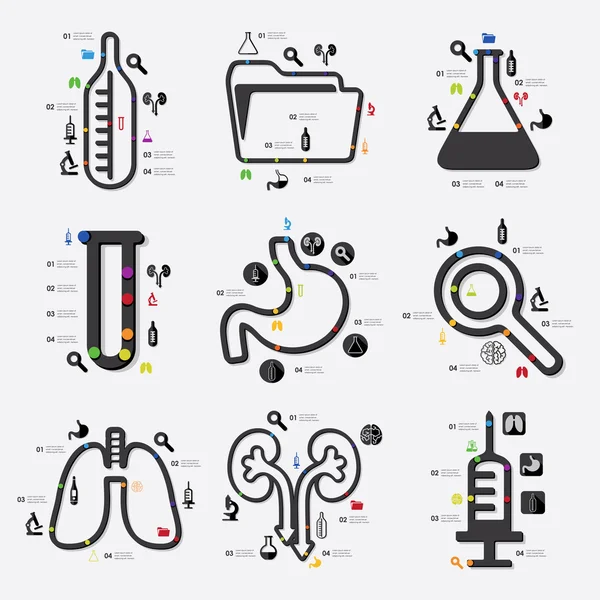 Infográfico medicamento — Vetor de Stock