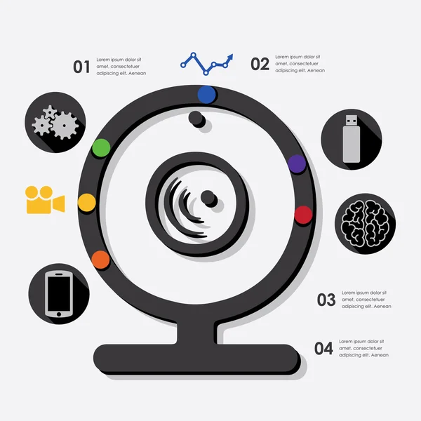 Infographie technologique — Image vectorielle