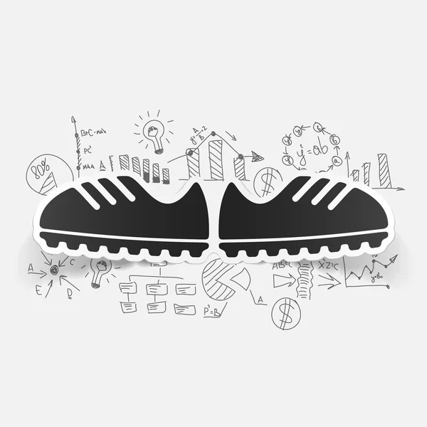 Drawing sneakers — Stock Vector