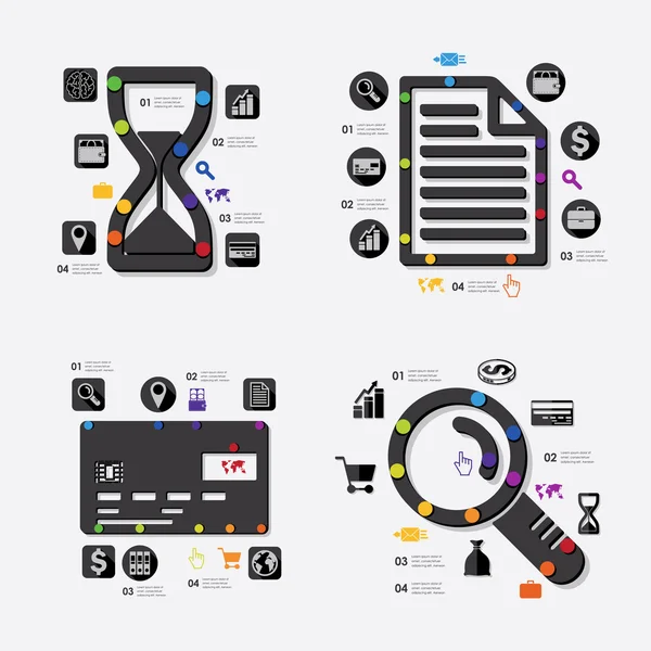 Infografik für flache Unternehmen — Stockvektor