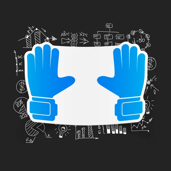 Guantes de dibujo — Vector de stock