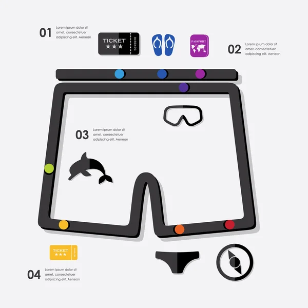 Infografía turística — Archivo Imágenes Vectoriales