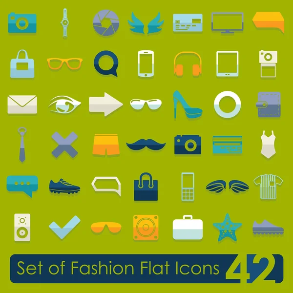 Fashion flat icons — Stock Vector
