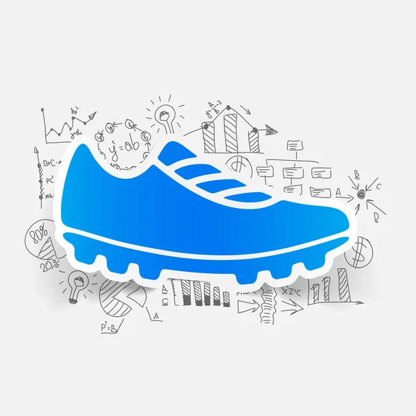 Drawing sneakers — Stock Vector