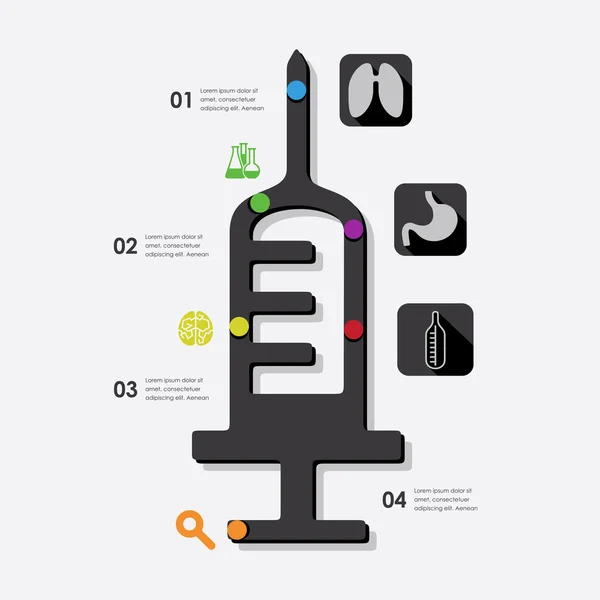 Medizin-Infografik — Stockvektor