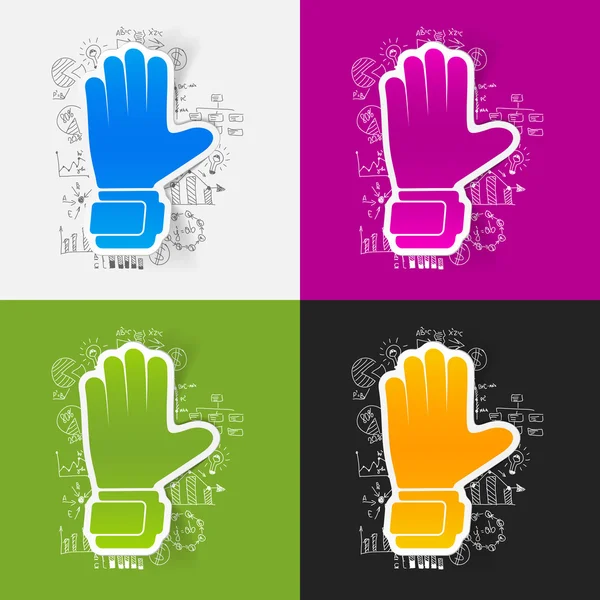 Drawing gloves — Stock Vector