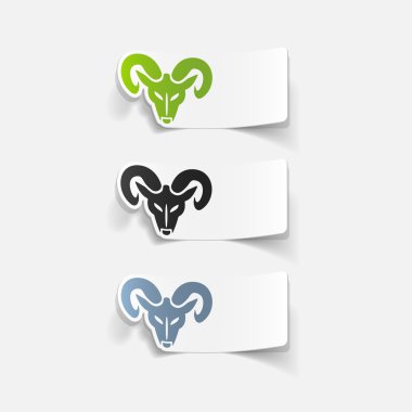 RAM kafa gerçekçi öğesi tasarım