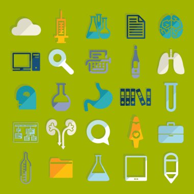 tıbbi düz simgeler kümesi