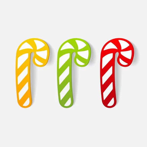 Candy canes in realistic design — Stock Vector