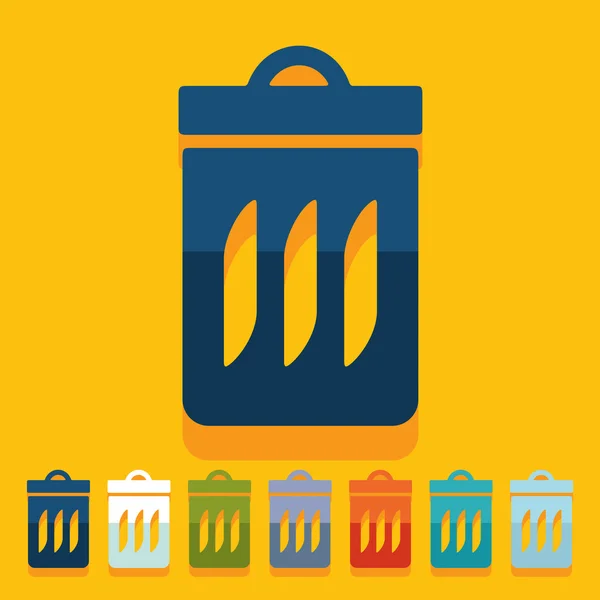 Trash can icons — Stock Vector