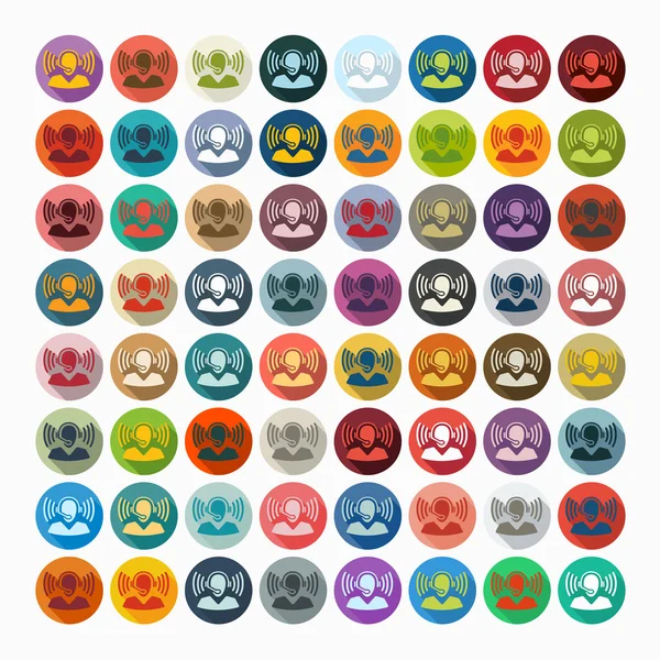 Call center icons — Stock Vector