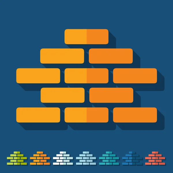 Brickwork icons — Stock Vector