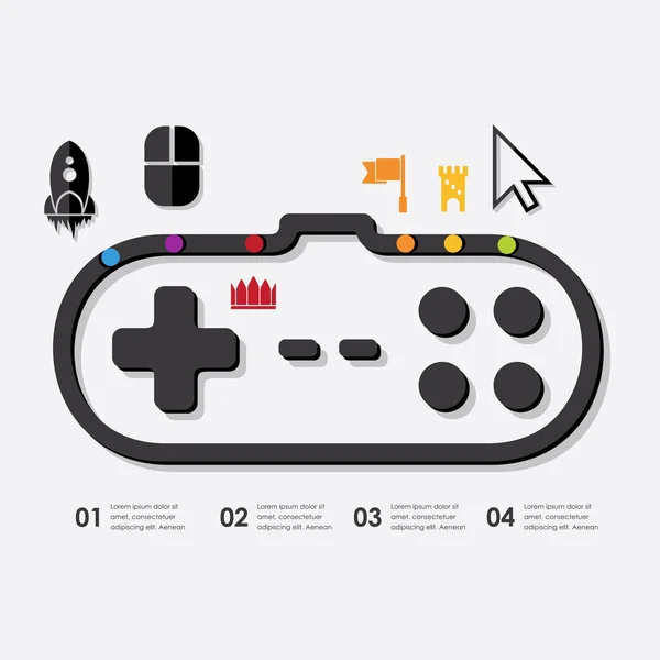 Game infographic — Stock Vector