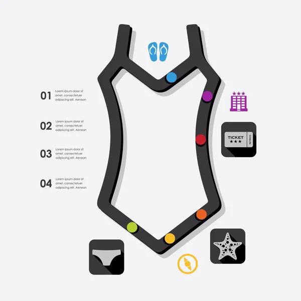Infográfico de turismo — Vetor de Stock