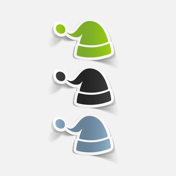 Santa hats in realistic design — Stock Vector