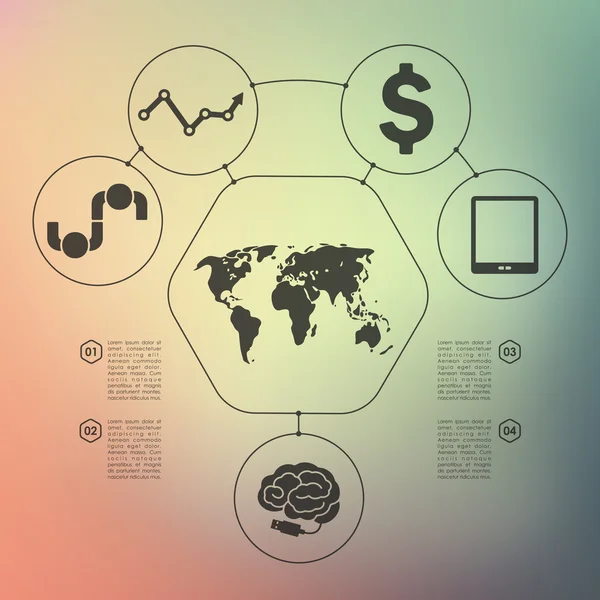 Infografica aziendale — Vettoriale Stock