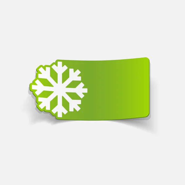 Sneeuwvlok in realistische ontwerp — Stockvector