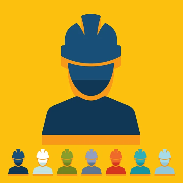 Builder icons — Stock Vector