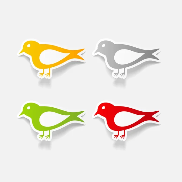 Aves de diseño realista — Vector de stock