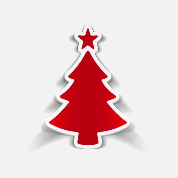 Árbol de Navidad en diseño realista — Vector de stock