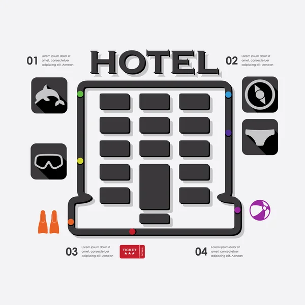 Infografía turística — Vector de stock